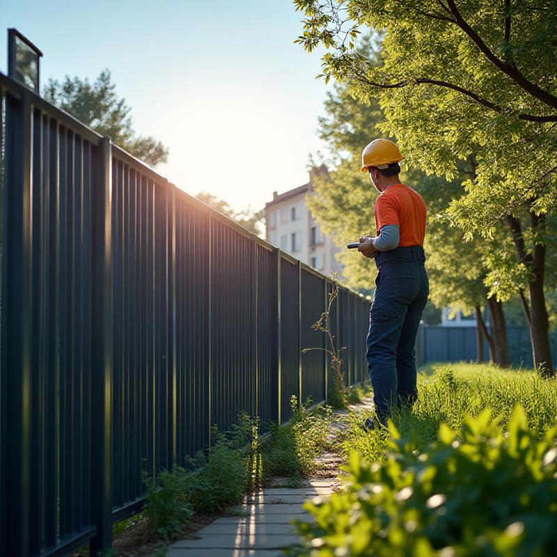 Team di Lince Recinzioni al lavoro su una recinzione a Roma